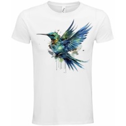 T-Shirt Unisexe Personnalisé Col Rond Ajusté Blanc 21x21 cm +/-.