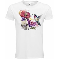 T-Shirt Unisexe Personnalisé Col Rond Ajusté Blanc 21x21 cm +/-.