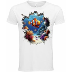 T-Shirt Unisexe Personnalisé Col Rond Ajusté Blanc 21x21 cm +/-.