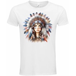 T-Shirt Unisexe Personnalisé Col Rond Ajusté Blanc 21x21 cm +/-.