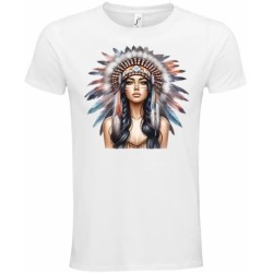 T-Shirt Unisexe Personnalisé Col Rond Ajusté Blanc 21x21 cm +/-.