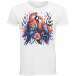 T-Shirt Unisexe Personnalisé Col Rond Ajusté Blanc 21x21 cm +/-.