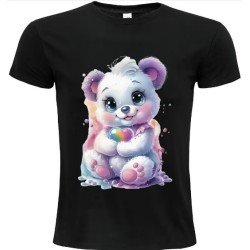 T-Shirt Unisexe Personnalisé Col Rond Ajusté Noir 21x21 cm +/-.