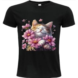 T-Shirt Unisexe Personnalisé Col Rond Ajusté Noir 21x21 cm +/-.