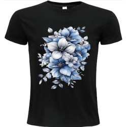 T-Shirt Unisexe Personnalisé Col Rond Ajusté Noir 21x21 cm +/-.