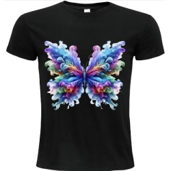 T-Shirt Unisexe Personnalisé Col Rond Ajusté Noir 21x21 cm +/-.