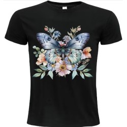 T-Shirt Unisexe Personnalisé Col Rond Ajusté Noir 21x21 cm +/-.