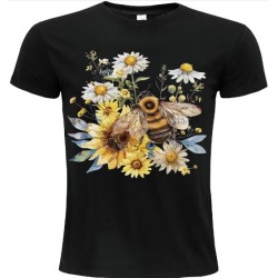 T-Shirt Unisexe Personnalisé Col Rond Ajusté Noir 21x21 cm +/-.