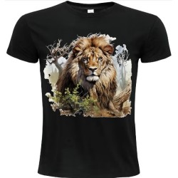 T-Shirt Unisexe Personnalisé Col Rond Ajusté Noir 21x21 cm +/-.