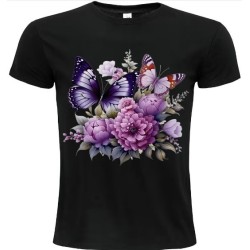 T-Shirt Unisexe Personnalisé Col Rond Ajusté Noir 21x21 cm +/-.