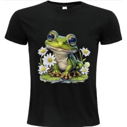 T-Shirt Unisexe Personnalisé Col Rond Ajusté Noir 21x21 cm +/-.