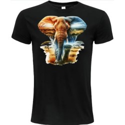 T-Shirt Unisexe Personnalisé Col Rond Ajusté Noir 21x21 cm +/-.