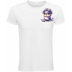T-Shirt Unisexe Personnalisé Col Rond Ajusté Blanc 9x9 cm +/-.