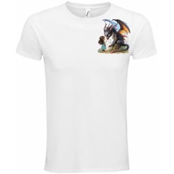 T-Shirt Unisexe Personnalisé Col Rond Ajusté Blanc 9x9 cm +/-.