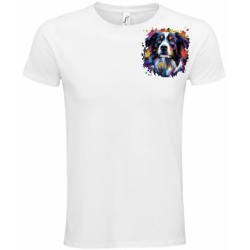 T-Shirt Unisexe Personnalisé Col Rond Ajusté Blanc 9x9 cm +/-.