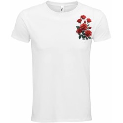 T-Shirt Unisexe Personnalisé Col Rond Ajusté Blanc 9x9 cm +/-.