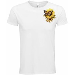 T-Shirt Unisexe Personnalisé Col Rond Ajusté Blanc 9x9 cm +/-.