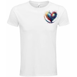 T-Shirt Unisexe Personnalisé Col Rond Ajusté Blanc 9x9 cm +/-.