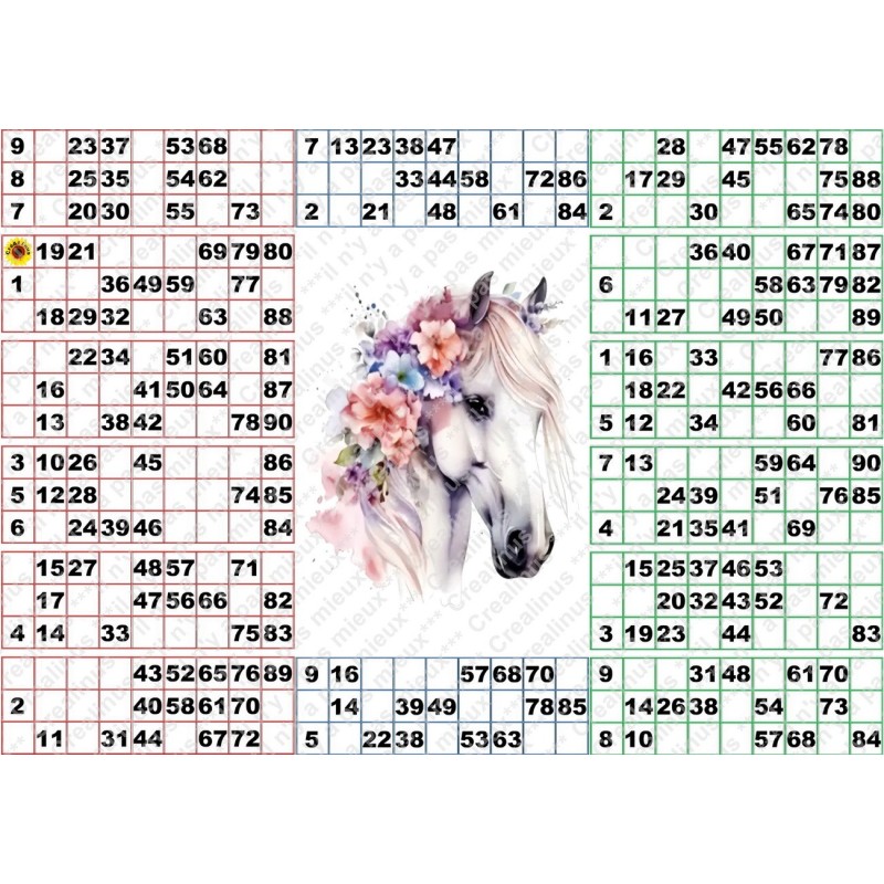 Plaque de 14 cartons de loto plastifié 200 microns neuf (A3) Pliable en 3.