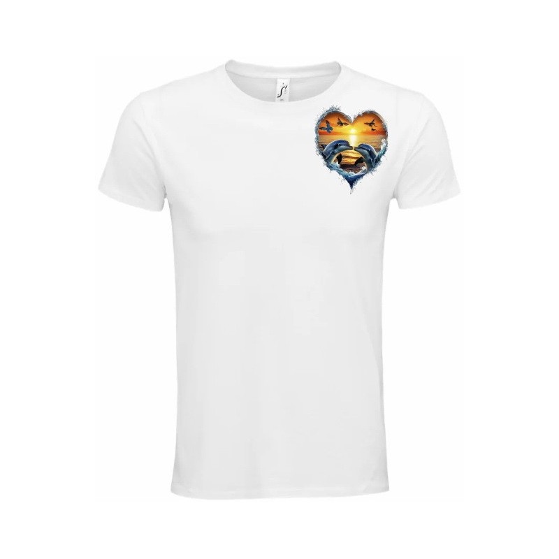 T-Shirt Unisexe Personnalisé Col Rond Ajusté Blanc 9x9 cm +/-.