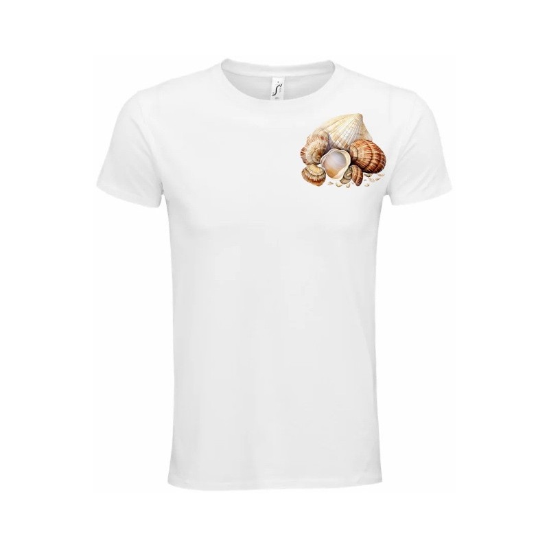 T-Shirt Unisexe Personnalisé Col Rond Ajusté Blanc 9x9 cm +/-.