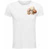 T-Shirt Unisexe Personnalisé Col Rond Ajusté Blanc 9x9 cm +/-.