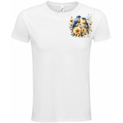 T-Shirt Unisexe Personnalisé Col Rond Ajusté Blanc 9x9 cm +/-.