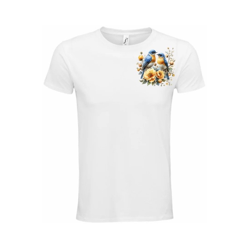 T-Shirt Unisexe Personnalisé Col Rond Ajusté Blanc 9x9 cm +/-.