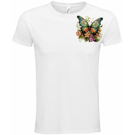T-Shirt Unisexe Personnalisé Col Rond Ajusté Blanc 9x9 cm +/-.