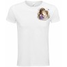 T-Shirt Unisexe Personnalisé Col Rond Ajusté Blanc 9x9 cm +/-.