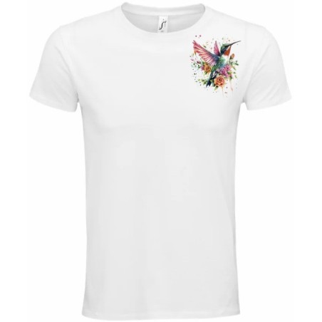 T-Shirt Unisexe Personnalisé Col Rond Ajusté Blanc 9x9 cm +/-.
