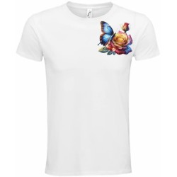T-Shirt Unisexe Personnalisé Col Rond Ajusté Blanc 9x9 cm +/-.