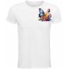 T-Shirt Unisexe Personnalisé Col Rond Ajusté Blanc 9x9 cm +/-.