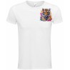 T-Shirt Unisexe Personnalisé Col Rond Ajusté Blanc 9x9 cm +/-.