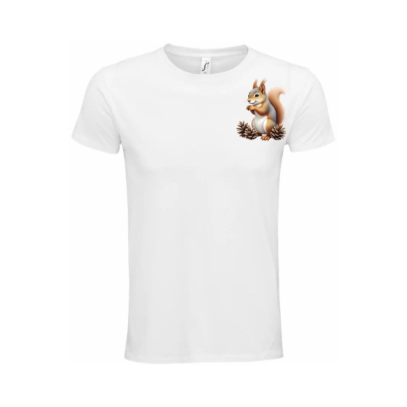T-Shirt Unisexe Personnalisé Col Rond Ajusté Blanc 9x9 cm +/-.