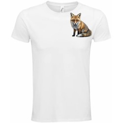 T-Shirt Unisexe Personnalisé Col Rond Ajusté Blanc 9x9 cm +/-.