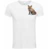 T-Shirt Unisexe Personnalisé Col Rond Ajusté Blanc 9x9 cm +/-.