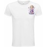 T-Shirt Unisexe Personnalisé Col Rond Ajusté Blanc 9x9 cm +/-.