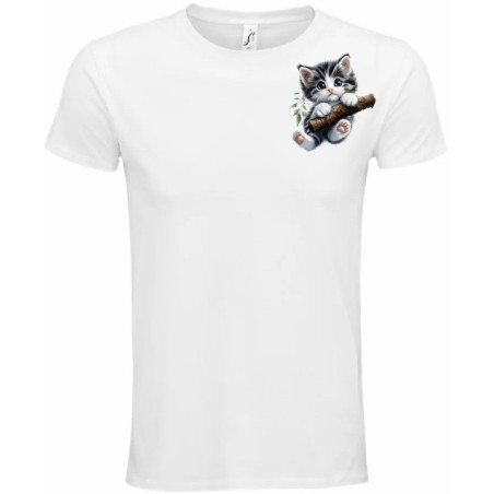T-Shirt Unisexe Personnalisé Col Rond Ajusté Blanc 9x9 cm +/-.