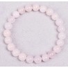 Bracelet Perles en Pierre naturelle 8 m/m QUARTZ-ROSE a vos mesures.
