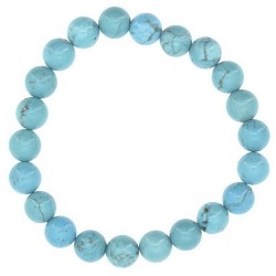 Bracelet Perles en Pierre naturelle 8 m/m TURQUOISE a vos mesures.