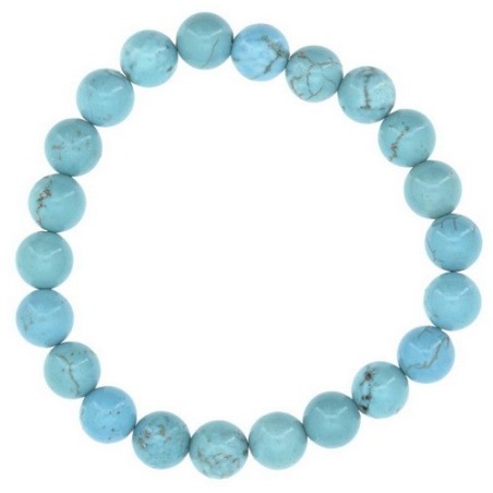 Bracelet Perles en Pierre naturelle 8 m/m TURQUOISE a vos mesures.