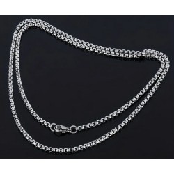 Collier Chaîne de Perles Personnalisés mixte argent 60 cm x 3 m/m.