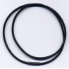 Collier cuir véritable noir pour homme femme, 50 cm x 2.5 m/m.