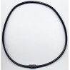 Collier cuir véritable noir pour homme femme, 35 à 60 cm x 4 m/m neuf.