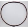 Collier cuir véritable tressé café pour homme femme, 35 à 60 cm x 4 m/m neuf.