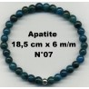 Bracelet Perles en Pierre naturelle. Apatite 6 m/m x 18,5 cm