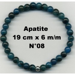 Bracelet Perles en Pierre naturelle. Apatite 6 m/m x 19 cm