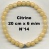 Bracelet Perles en Pierre naturelle. Citrine 6 m/m x 20 cm