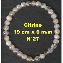 Bracelet Perles en Pierre naturelle. Citrine 6 m/m x 19 cm